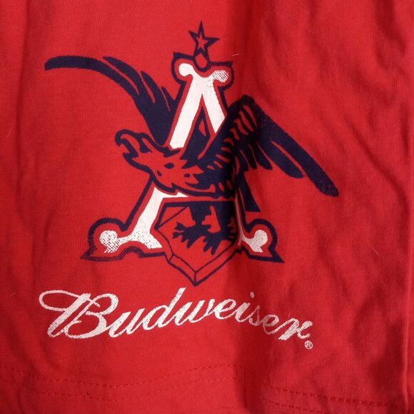 Budweiser Size M 32 34 Boxer Shorts Mens Red Sleepwear Button Fly Cotton NEW - Picture 3 of 7